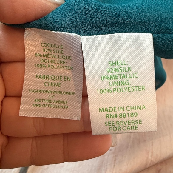 Lilly Pulitzer Fish Clip Chiffon Silk Matilda Top Casual Shirt Blouse Size XXS - Picture 6 of 10